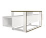 Hanah Home Mueble para TV Blanco y Dorado